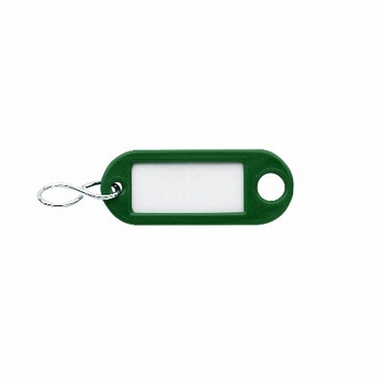 Sleutellabel met ophangoog en S-haak - groen - 100 stuks<br />per doos Sleutellabel met ophangoog en S-haak - groen - 100 stuks<br />per doos